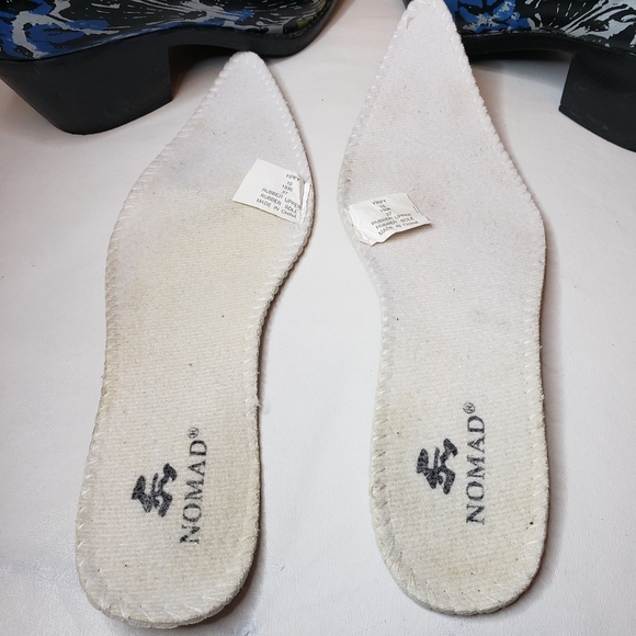 Nomad Yippy Rubber Boots Multicolor Pointed Toe Womens Size 10 Cowboy Rain Boots - Picture 14 of 16